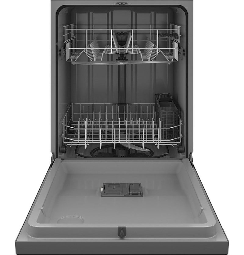 GE – Front Control Built-In Dishwasher with 55 dBA – Stainless steel