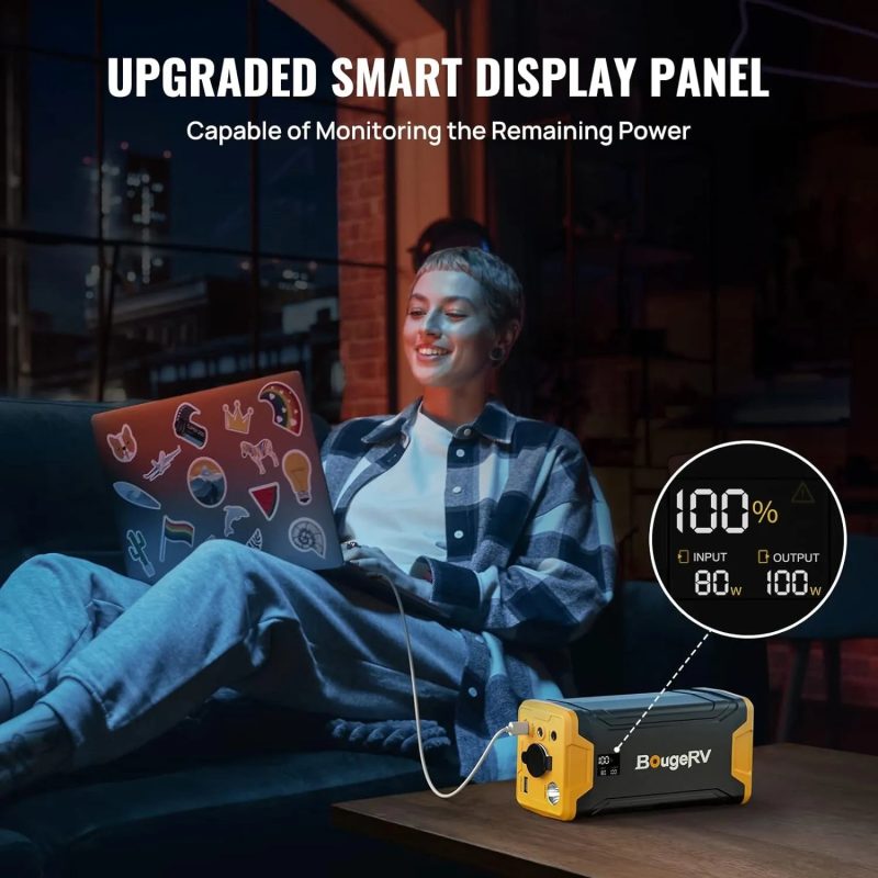 BougeRV 220Wh Portable Power Station with Dynamic Display Panel - Image 5