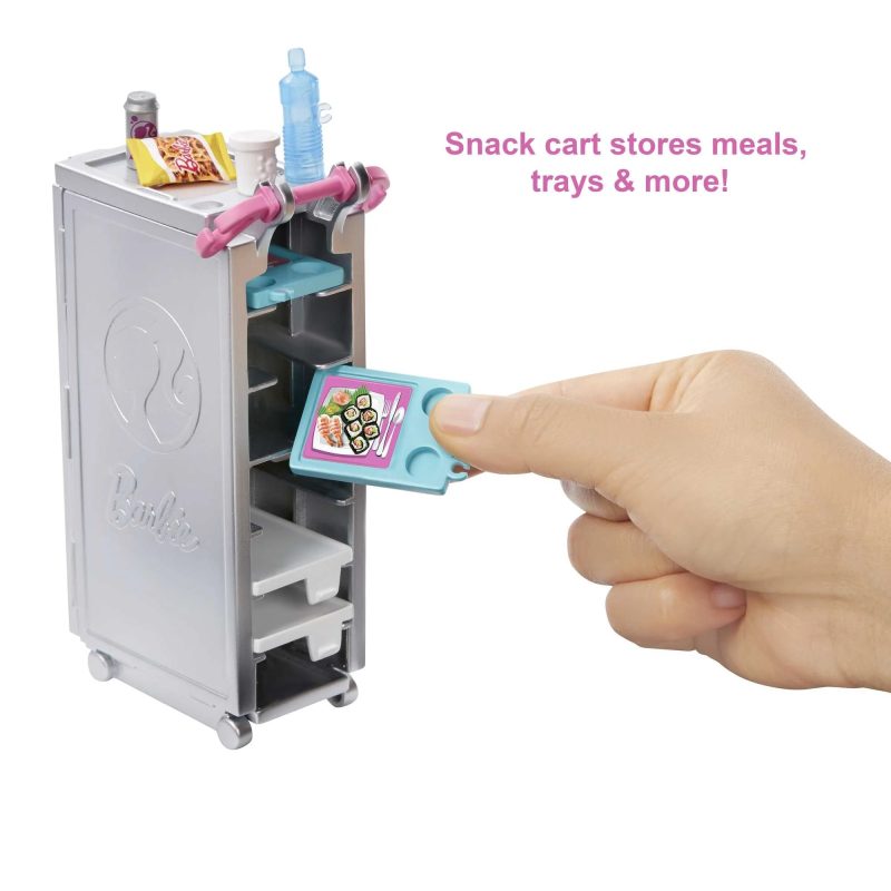 Barbie Dreamplane Airplane Playset with Puppy and Snack Cart, 15+ Accessories - Image 4