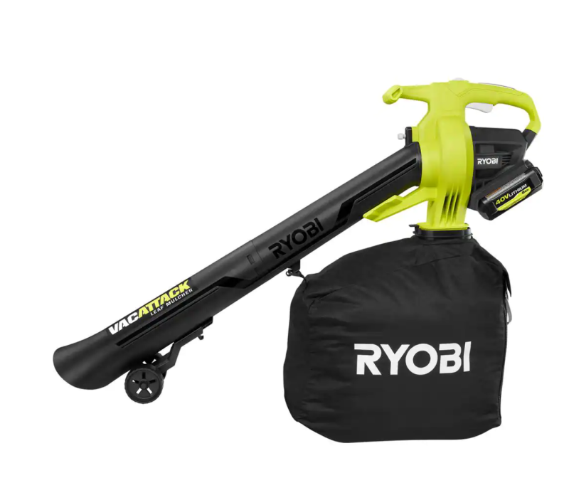 RYOBI RY40451BL 40V Cordless 110 MPH 525 CFM Cordless Leaf Blower and Cordless Leaf VacuumMulcher w 2 Batteries and 2 Chargers - MadeInUSA - Image 11