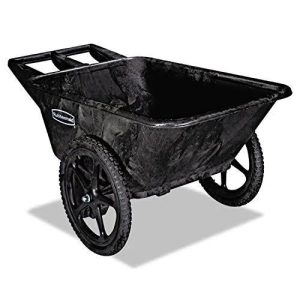 Rubbermaid Commercial Products FG564200BLA Plastic Yard Cart, 7.5 Cu. Feet - MadeInUSA