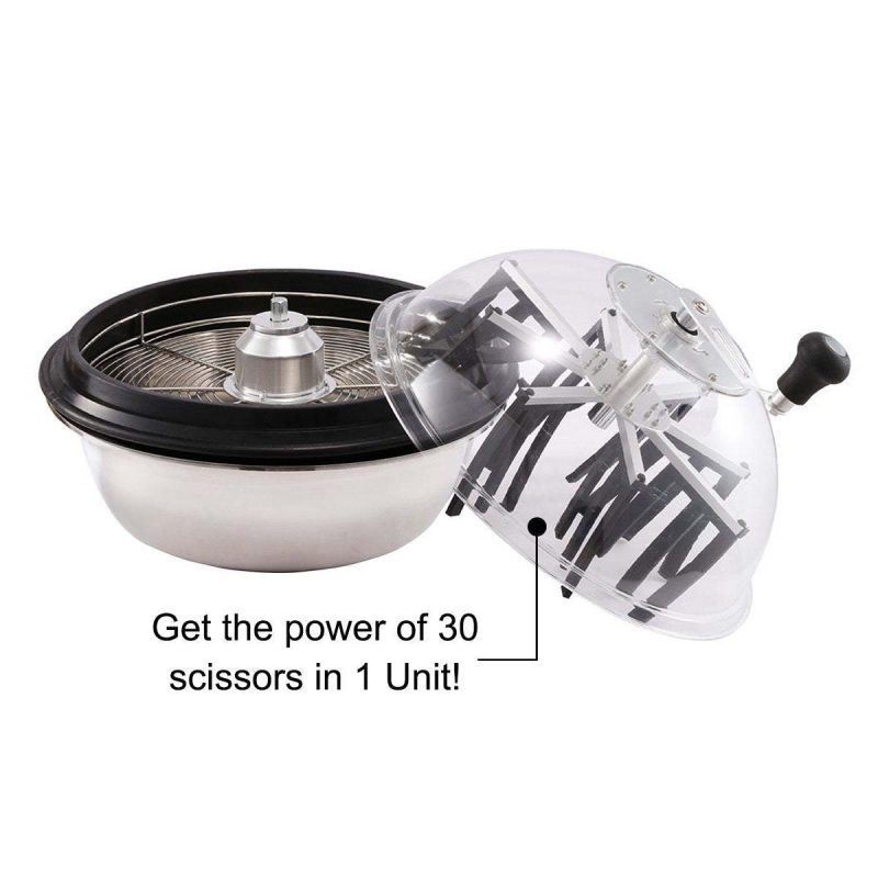 iPower 19′′ Leaf Bowl Trimmer with Sharp Stainless Steel Blades for Wet & Dry Cutting - 图片 5