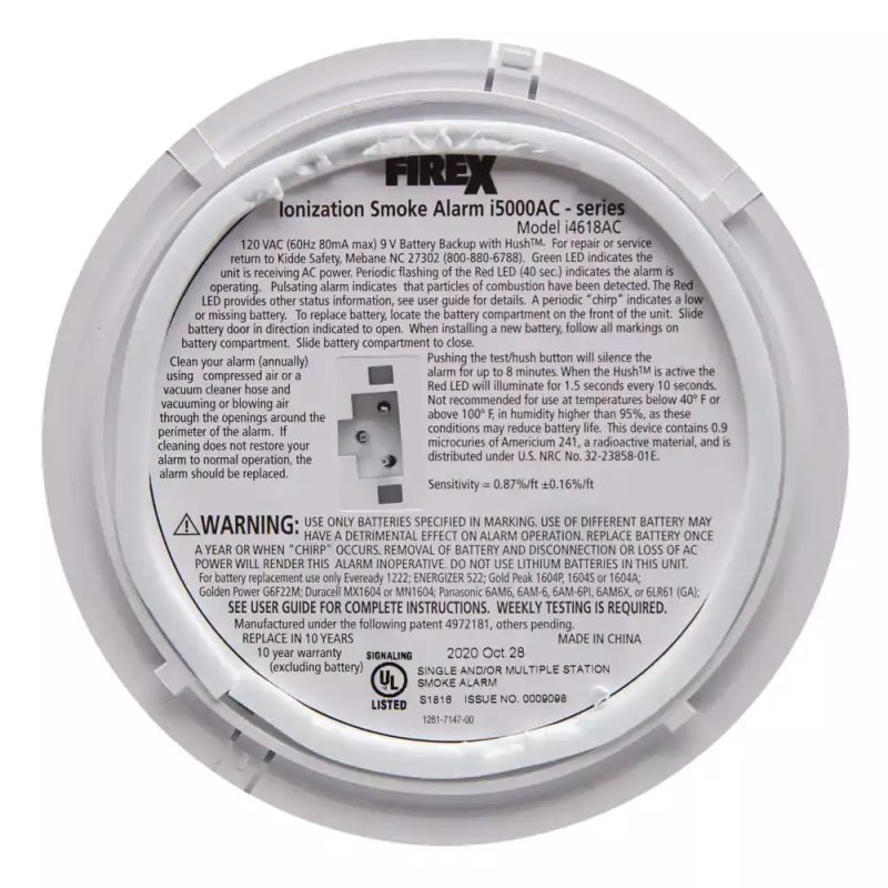 Kidde i4618 4-Pack Hardwired Smoke Alarm with Ionization Sensor, 120V AC, 9V Battery Backup - Image 4