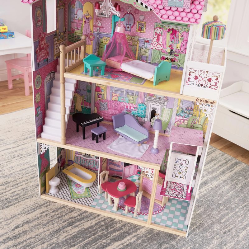 KidKraft Annabelle Wooden Dollhouse with Elevator, 17 Accessories - Image 6