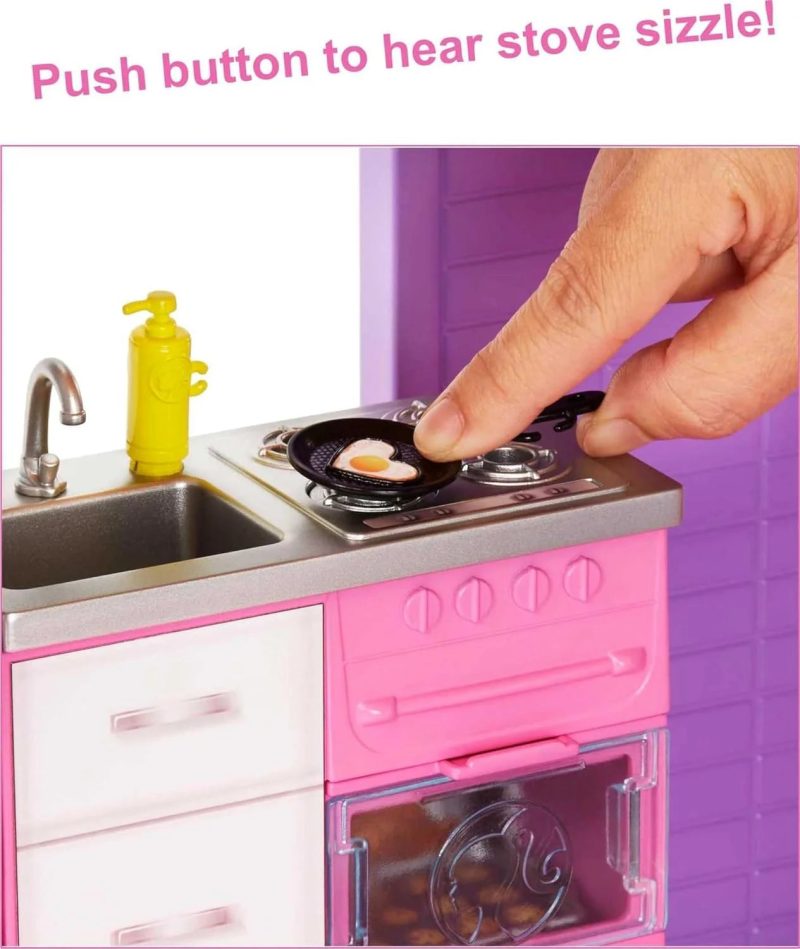 DreamHouse, Doll House Playset with 70+ Accessories Including Transforming Furniture, Elevator, Slide, Lights & Sounds - Image 3
