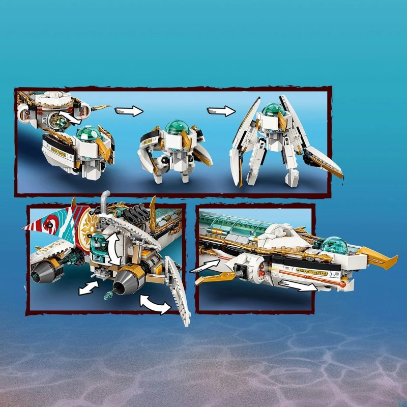 LEGO NINJAGO Hydro Bounty Building Set, 71756 Submarine Toy with Kai and Nya Minifigures, Ninja Toys, Gifts, Presents for Kids, Boys, Girls Age 9 Plus Years Old - Image 6