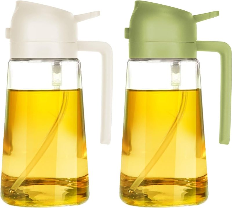 16 Oz Oil Dispenser Bottle for Kitchen – 2 in 1 Olive Oil Dispenser and Oil Sprayer – 470Ml Olive Oil Bottle - Image 11