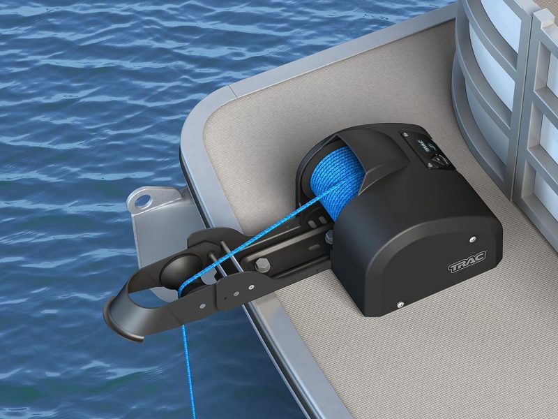 Outdoors Pontoon 35-G3 Electric Anchor Winch | Features a High-Efficiency, 12-Volt DC, All Steel Gear Motor and 100-feet of Pre-Wound Double-Braid Anchor Rope | (69003) - Image 8