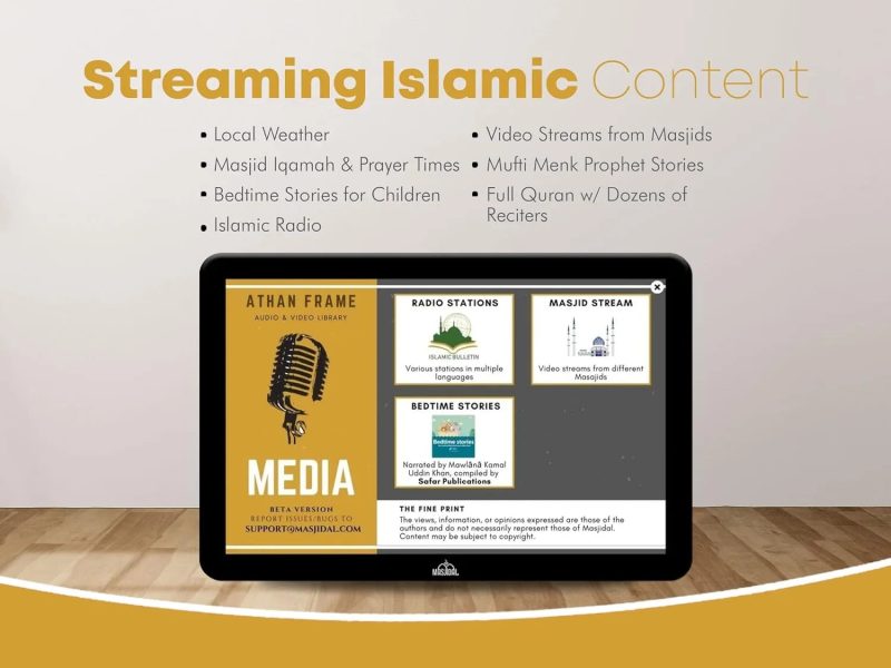 Masjidal 14 Digital Azan Clock with WiFi Dynamic Touch Screen Worldwide Prayer Times - Image 14