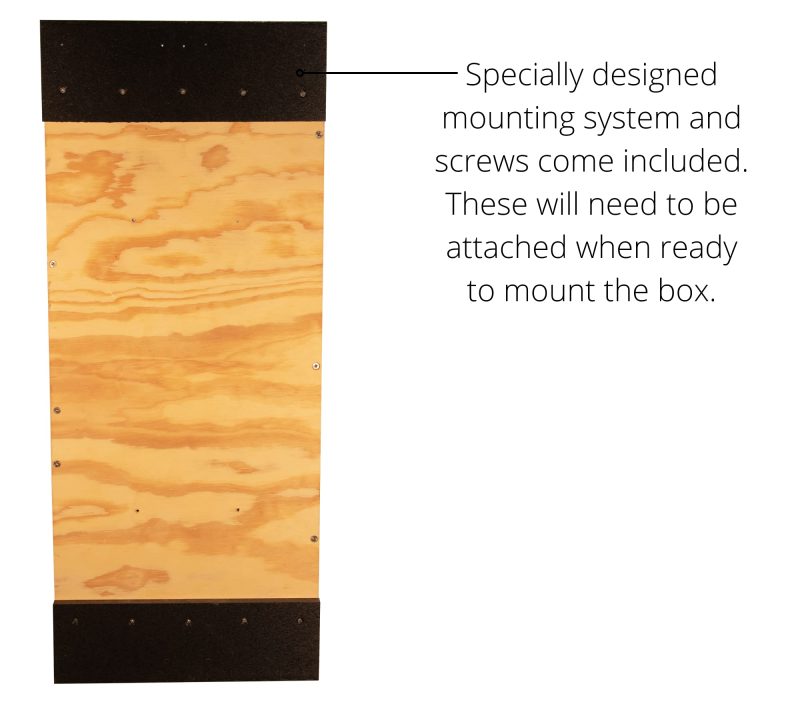 JCs Wildlife Barred Owl Nesting Box – Treated Exterior Grade Plywood – Mounting Hardware and Pine Shavings Included – Dedicated Clean Out Door for Easy Cleaning – Made in The USA - 图片 6
