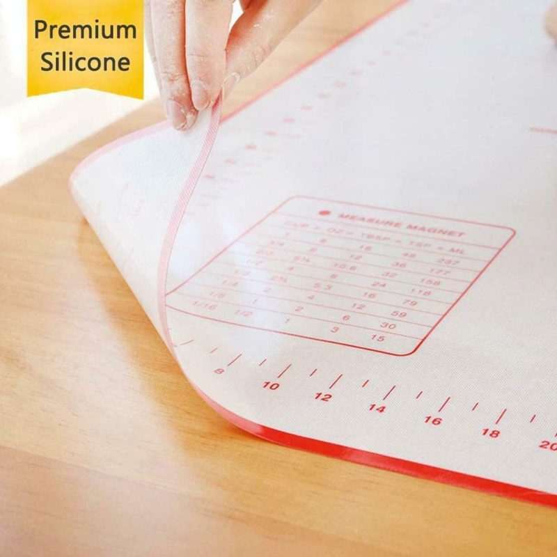 2 Pack Silicone, Non Slip, Measurement Pastry Mat - Image 3