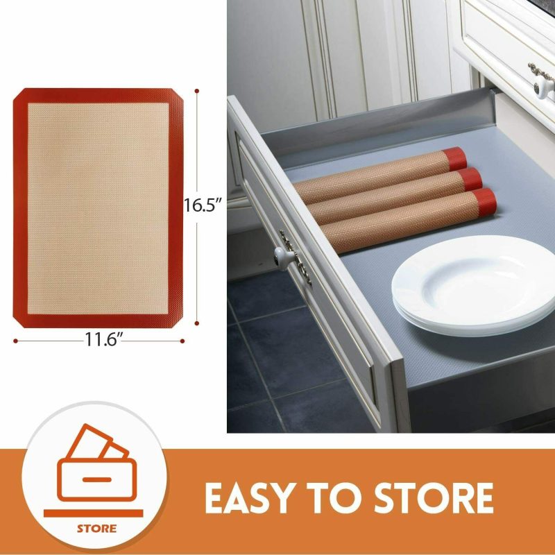 3-Pack Silicone, Nonstick, Heat Resistant, Baking Oven Mats - Image 8