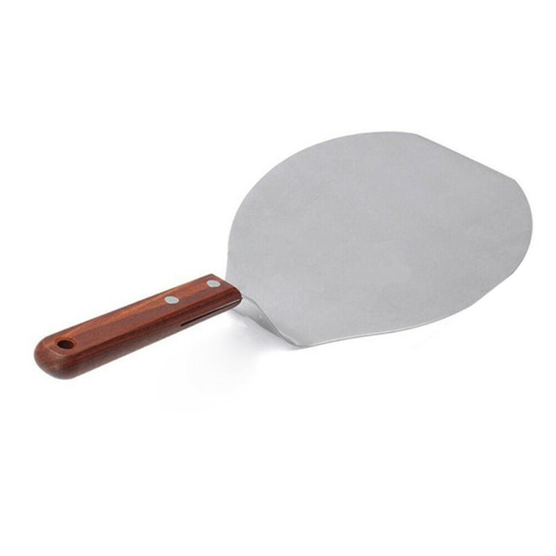 13 Inch Long Wooden Handle Stainless Steel Cake And Pizza Peel - Image 5