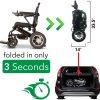 2020 New Folding Ultra Lightweight Electric Power Wheelchair, Silla de Ruedas Electrica, FDA Approved and Air Travel Allowed, Heavy Duty, Mobility Motorized, Portable Power (17.5′′ Seat Width) - Image 4