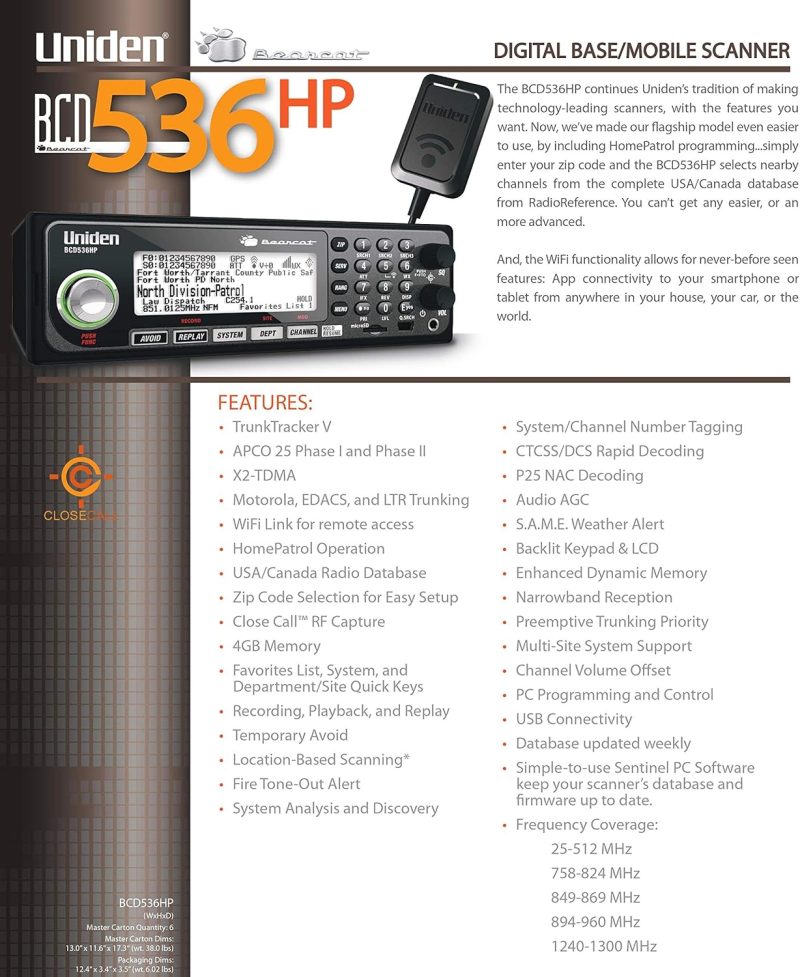Uniden BCD436HP HomePatrol Digital Handheld Scanner with GPS & Weather Alerts - Image 10