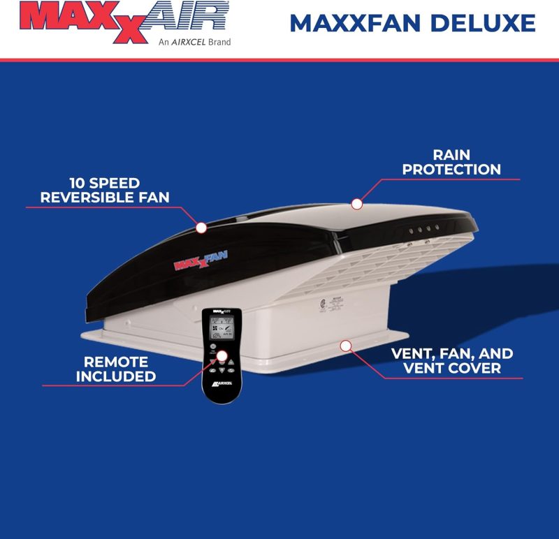 MaxxFan Deluxe with Remote - Smoke, black - Image 2