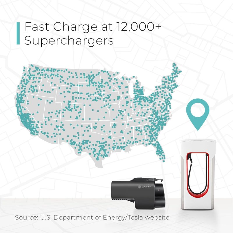 Lectron NACS to CCS1 EV Adapter �C 500 Amps, 1,000V Fast Charging for Tesla Superchargers - Image 2