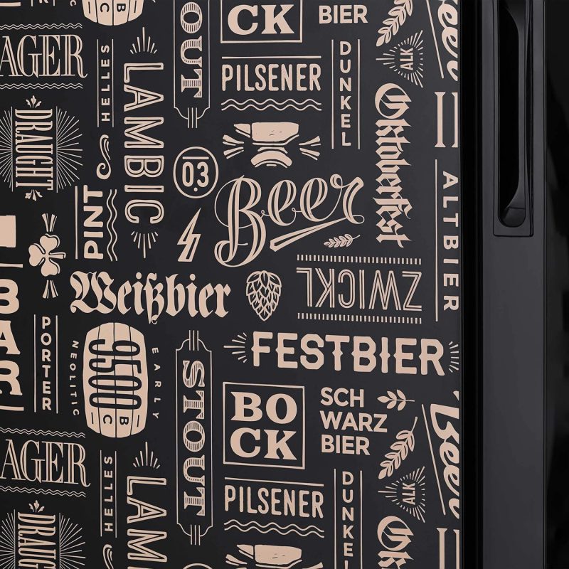 Beverage Refrigerator Cooler | 126 Cans Free Standing with Right Hinge Glass Door | Mini Fridge Beverage Organizer Perfect For Beer, Wine, Soda, And Cooler Drinks - Image 70