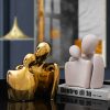 Abstract Ceramic Lover Statues - Image 3