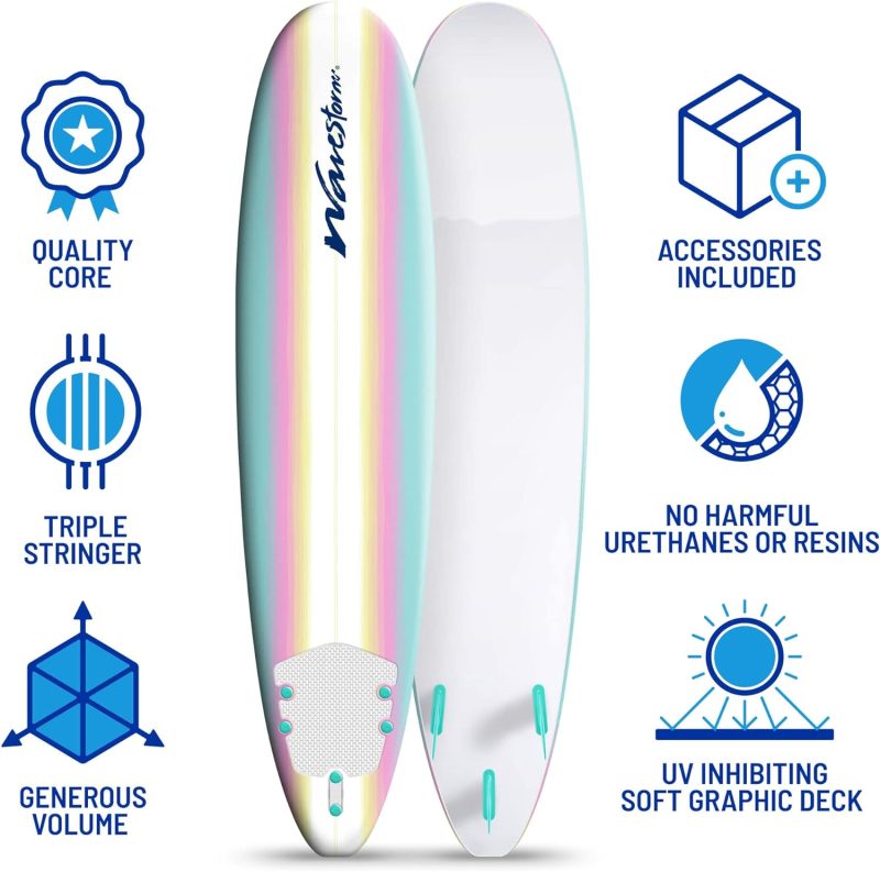 Classic Soft Top Foam 8ft Surfboard - 图片 22