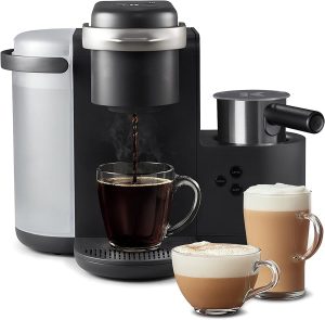 Keurig K-Cafe Single-Serve Coffee, Latte & Cappuccino Maker with Milk Frother, 60oz Reservoir, Dark Charcoal