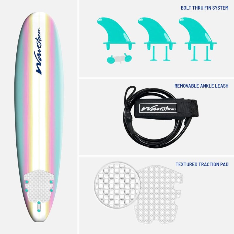 Classic Soft Top Foam 8ft Surfboard - 图片 25