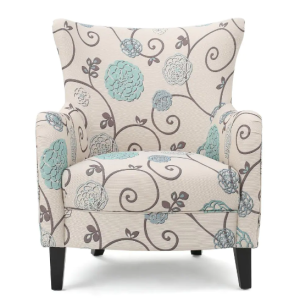Noble House Arabella Multicolor Floral Fabric Club Chair - MadeInUSA
