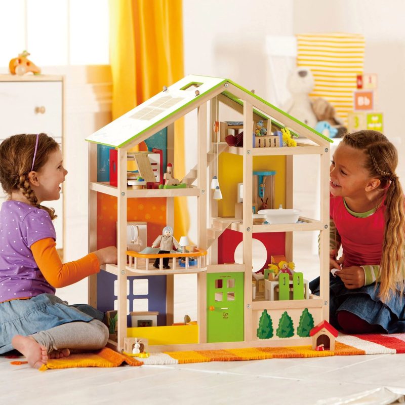 Hape All Seasons Wooden Furnished Dollhouse Playset - Image 6