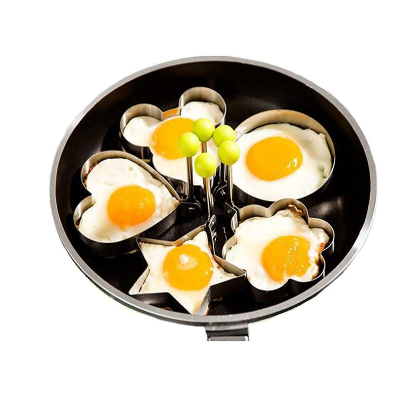 5Pcs Non Stick Stainless Steel, Fried Egg, Pancake Ring Mold - Image 7