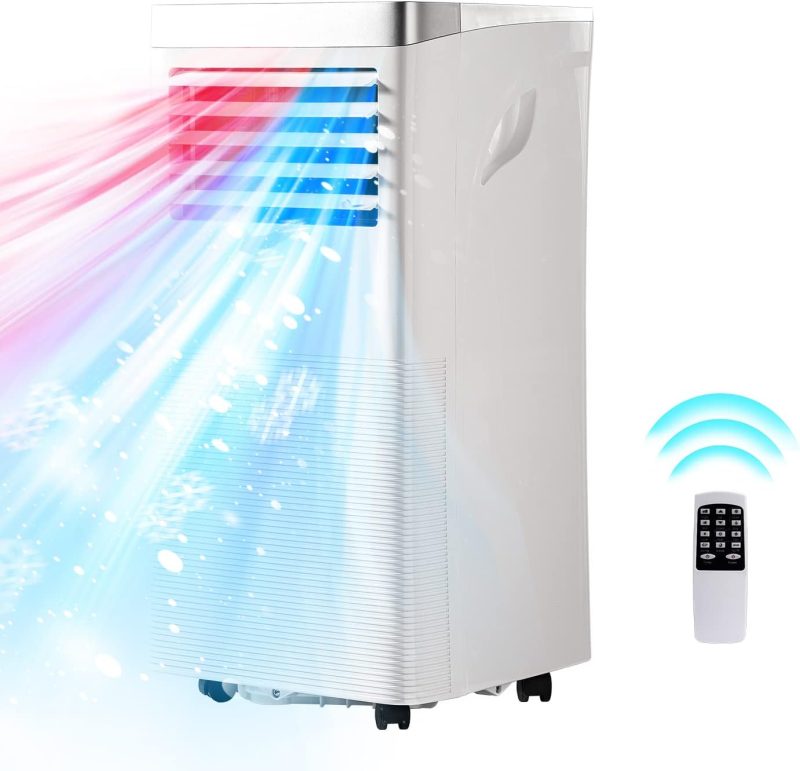 Portable Air Conditioner Cools up to 300 Sq.ft, 4-IN-1 Portable AC Unit with Cooling, Dehumidifier, Fan, 24H Timer (Window Venting Kit Included) - Image 5