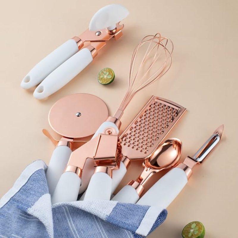 7-Piece Rose Gold Cooking Set - Image 4