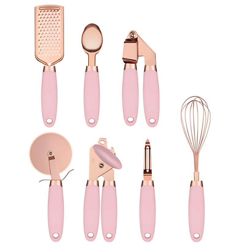 7-Piece Rose Gold Cooking Set - Image 6