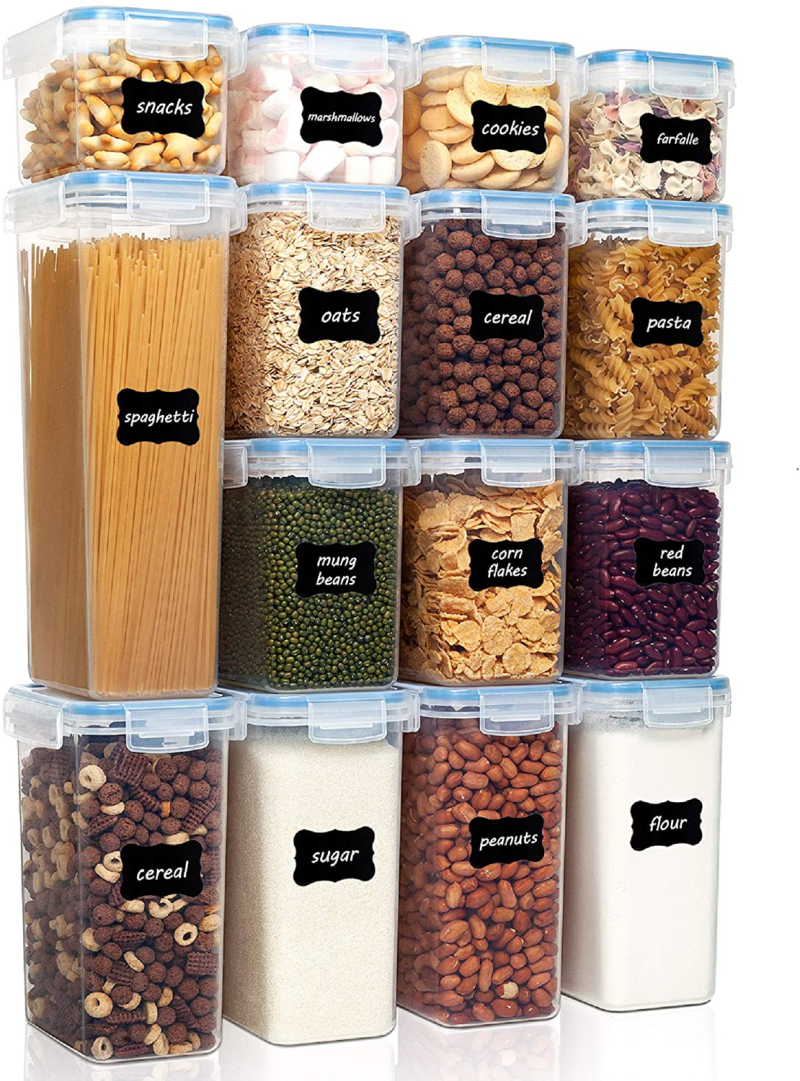 15 pcs Airtight Food Storage Containers Set with Lids, ,Include 24 Labels - Image 10