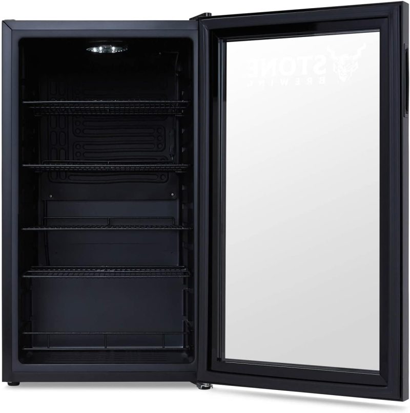Beverage Refrigerator Cooler | 126 Cans Free Standing with Right Hinge Glass Door | Mini Fridge Beverage Organizer Perfect For Beer, Wine, Soda, And Cooler Drinks - Image 90