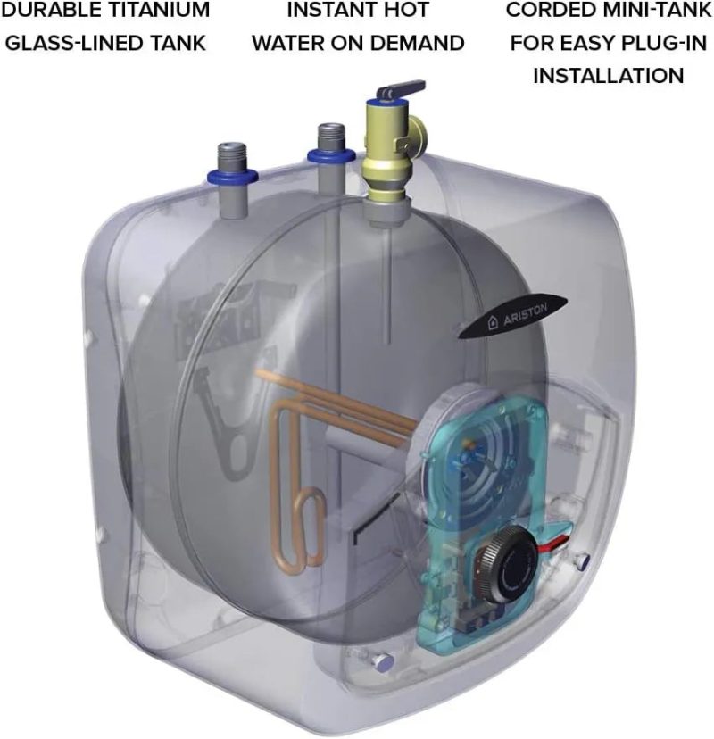 Ariston 8 Gallon 120V Instantaneous Mini Electric Water Heater - Image 4