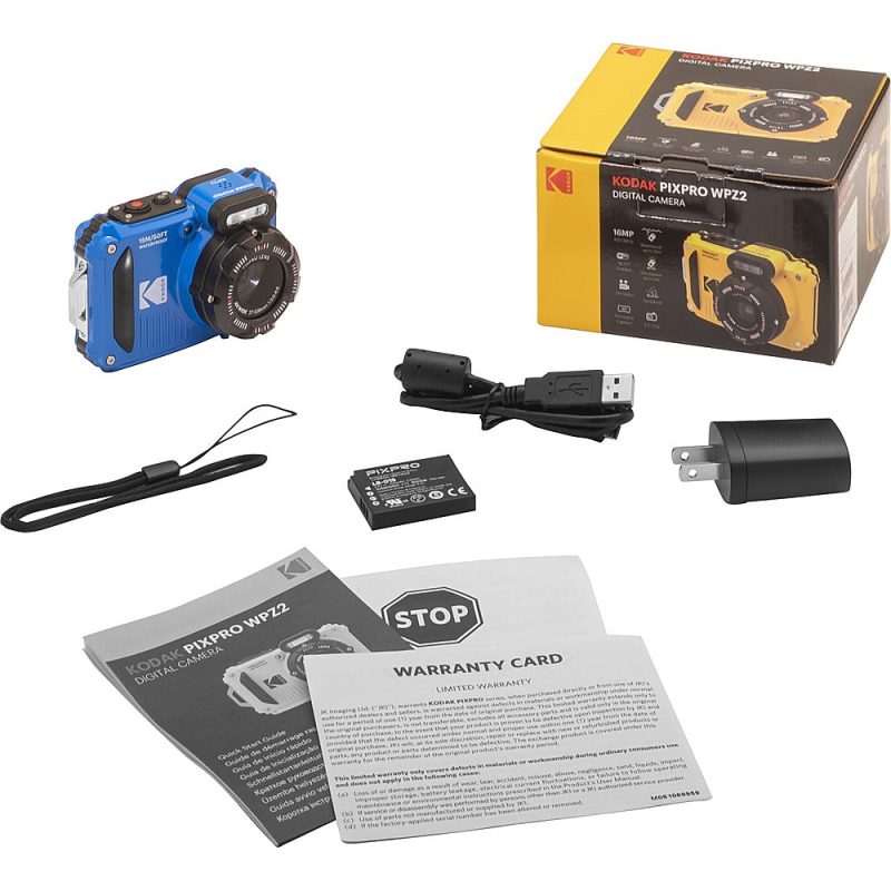 Kodak – PIXPRO WPZ2 16.0-Megapixel Waterproof Compact Camera – Electric Blue - Image 5