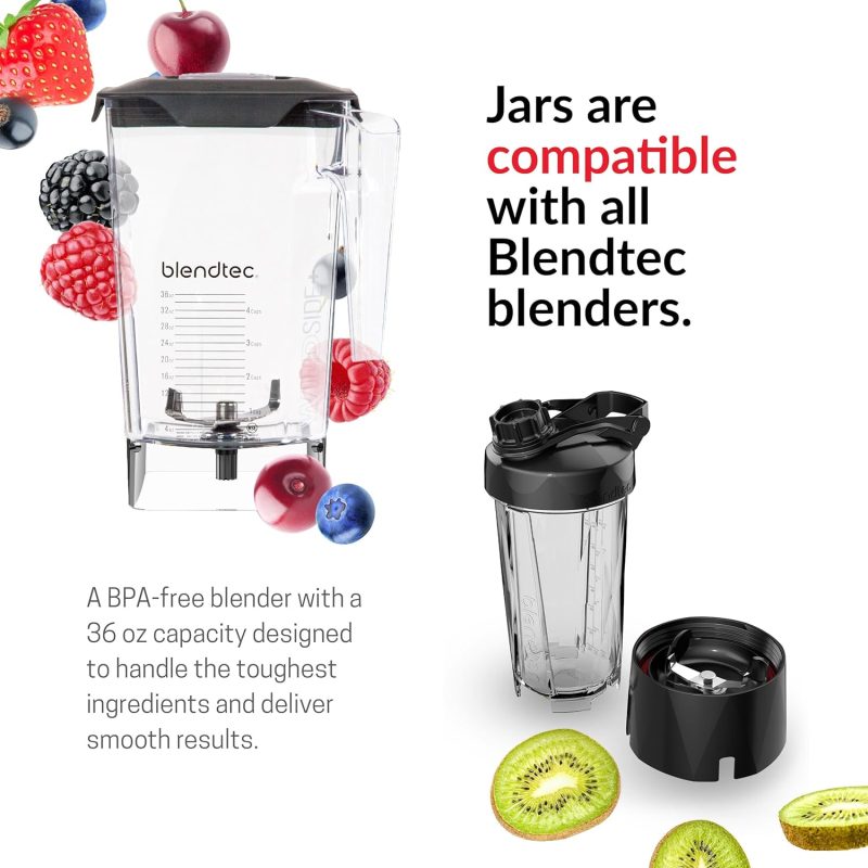 Blendtec Professional 800 – Blender with WildSide+ Jar (90 oz) for Smoothies & Frozen Drinks – Quietest Professional-Grade Power – 11-Speed Touch Slider – Easy to Clean – Black - Image 3