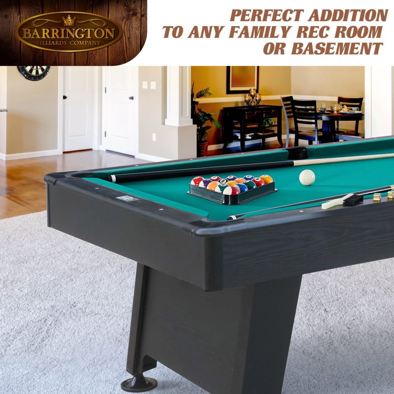 Barrington Billiard 84′′ Arcade Pool Table with Bonus Dartboard Set, Green - Image 10