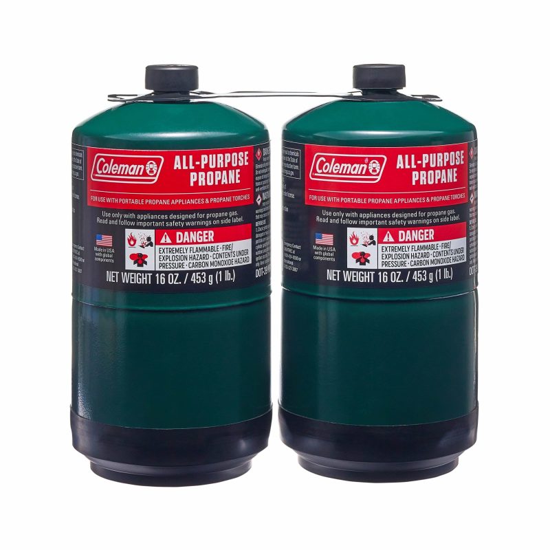 Coleman 16oz Propane Gas Cylinder 2-Pack – Clean-Burning Fuel for Grills & Torches