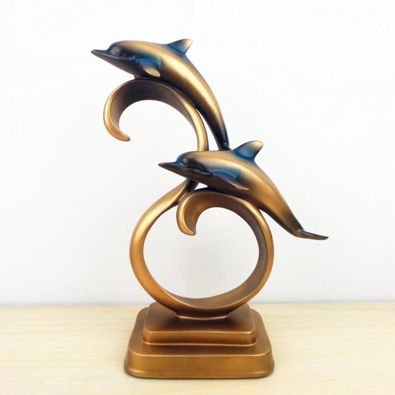 30cm originality resin dolphin Animal Model Crafts Art European Style Living Room Home DecorationOrnaments Unique Gift - Image 13