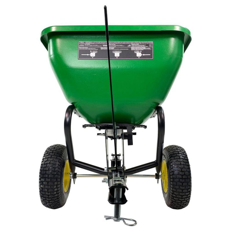 John Deere 175 lb Tow-Behind Broadcast Spreader, Rustproof Poly Hopper, Universal Fit - 图片 2