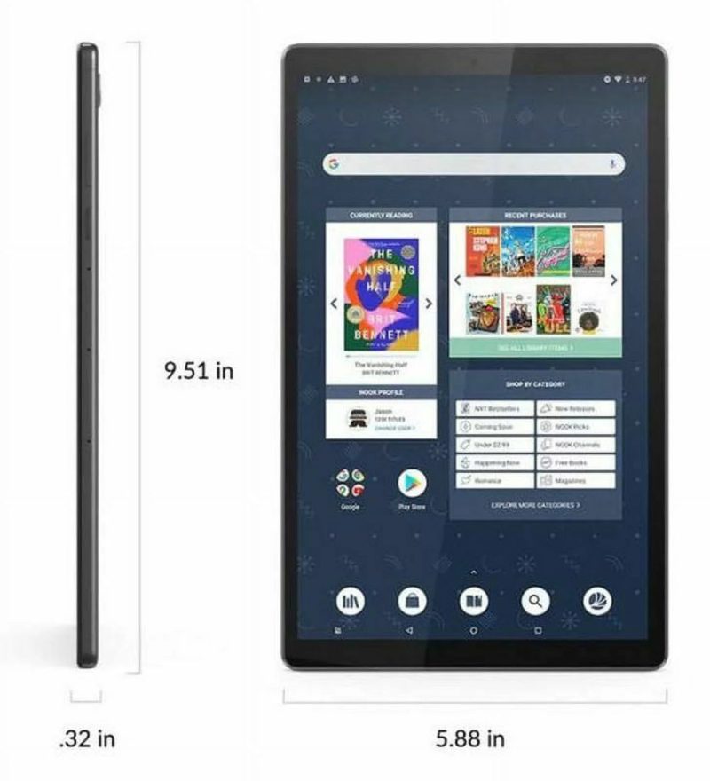 Barnes and Noble NOOK 10′′ HD e-Reader & Android WiFi Tablet 32GB Lenovo Tab M10 – Preowned - Image 4