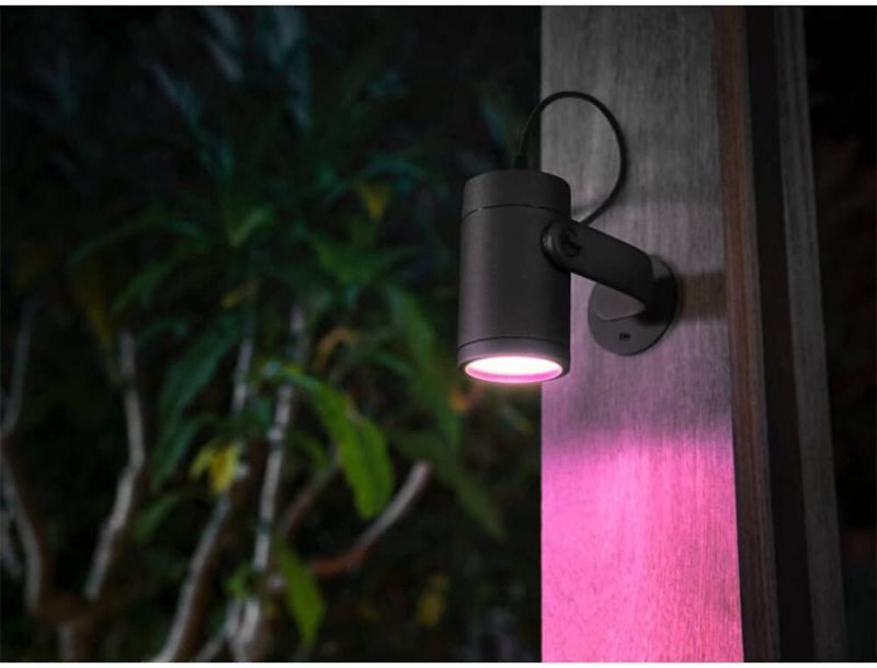 Philips Hue Lily Outdoor Smart LED Spot Light Kit, Color Changing, Weatherproof, Voice Control, 3-Pack - Image 8