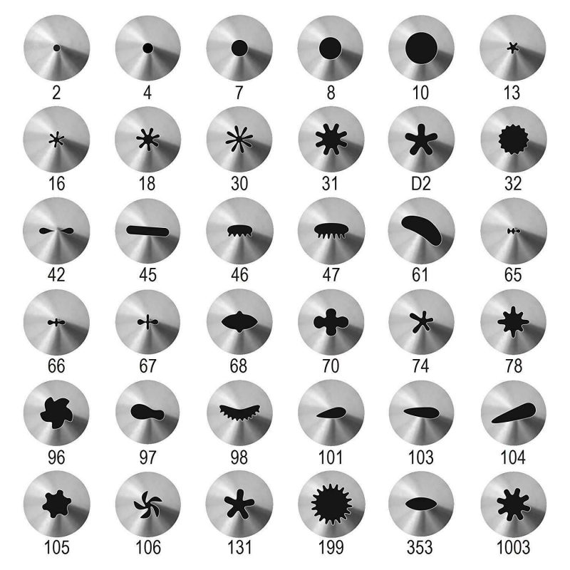 42Pcs Icing, Piping Nozzles, Pastry Tips, Cake, Sugar craft, Decorating Tools Set - Image 5
