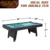 Barrington Billiard 84′′ Arcade Pool Table with Bonus Dartboard Set, Green - Image 2