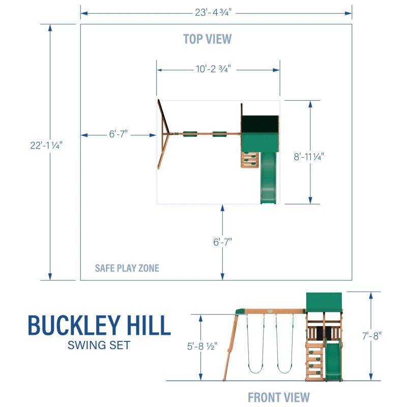 Backyard Discovery Buckley Hill Swing Set - Image 3