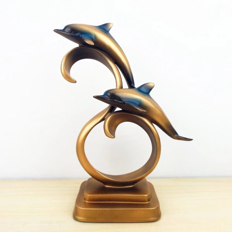 30cm originality resin dolphin Animal Model Crafts Art European Style Living Room Home DecorationOrnaments Unique Gift - Image 17