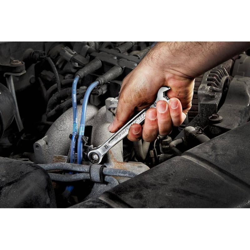 Milwaukee SAE/Metric Combination Ratcheting Wrench Mechanics Tool Set (30-Piece) 48-22-9416-48-22-9516 - Image 10