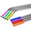 8 Pcs Stainless Steel Metal Drinking Reusable Straws + Cleaner Brush Kit - 图片 12