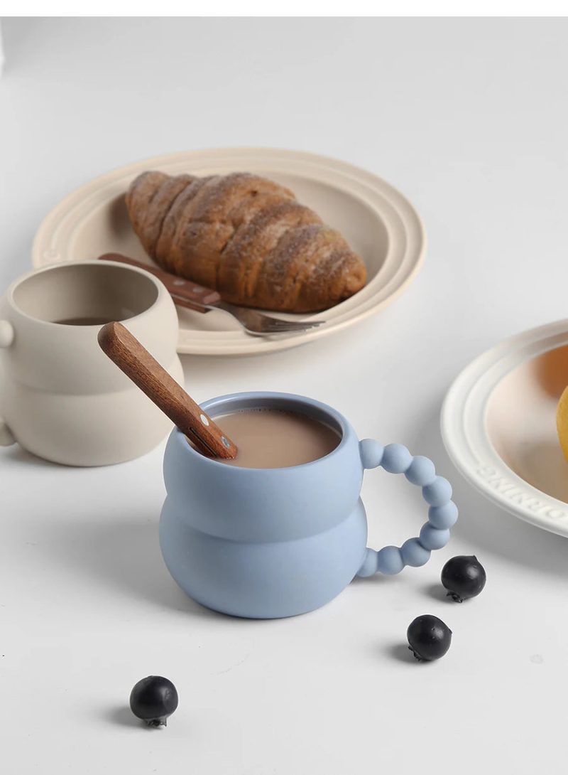 250ml Creative Ceramic Mug Cute Coffee Cup Breakfast Milk Cup Nordic Home Decor Handmade Art Afternoon Tea Cup Couple Gifts - Image 16
